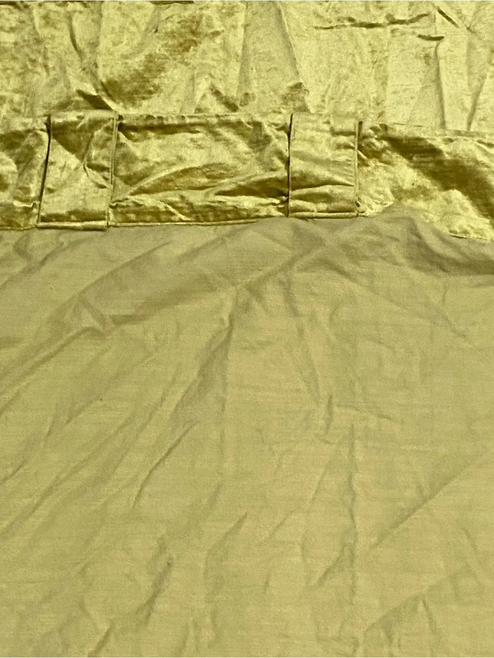 West Elm Velvet Blackout Peat Green Gold Luxurious Plush Curtain Panels  48x84